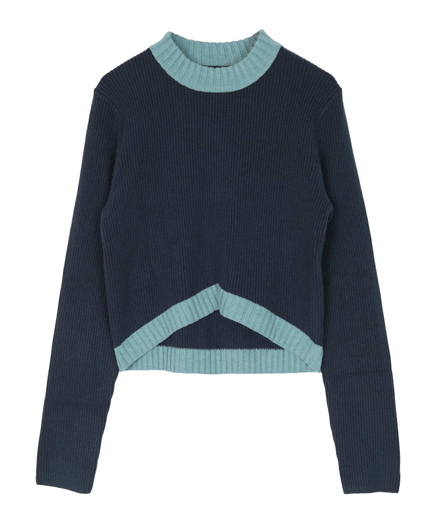 ミエット miette デザインヘムリブニット （レッド） レッド