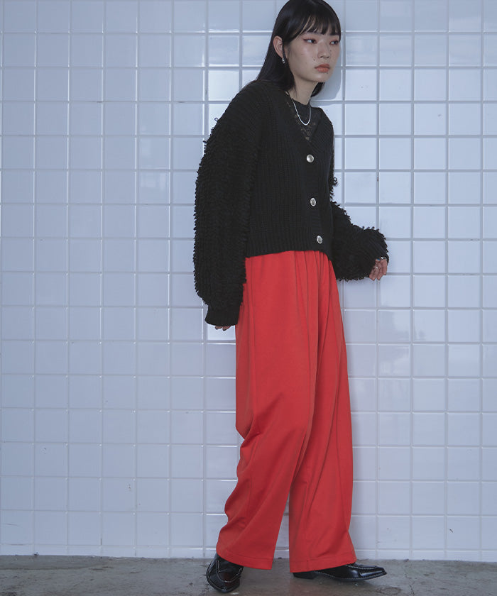 ミエット miette ループ編みニットカーディガン （ブラック） ブラック