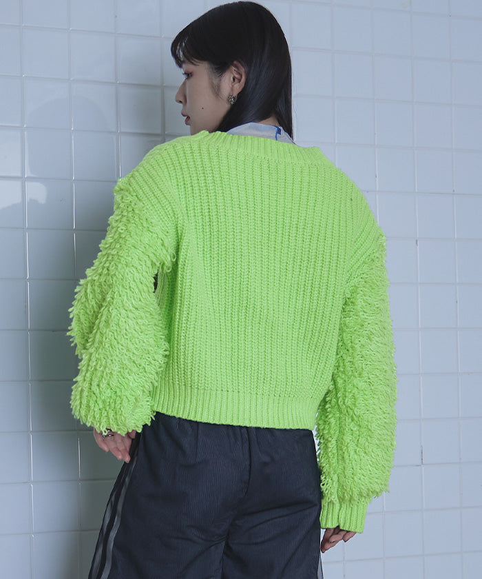 ミエット miette ループ編みニットカーディガン （ブラック） ブラック