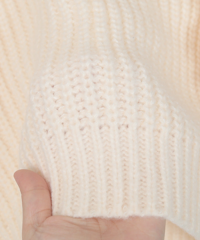 ミエット miette ループ編みニットカーディガン （ブラック） ブラック