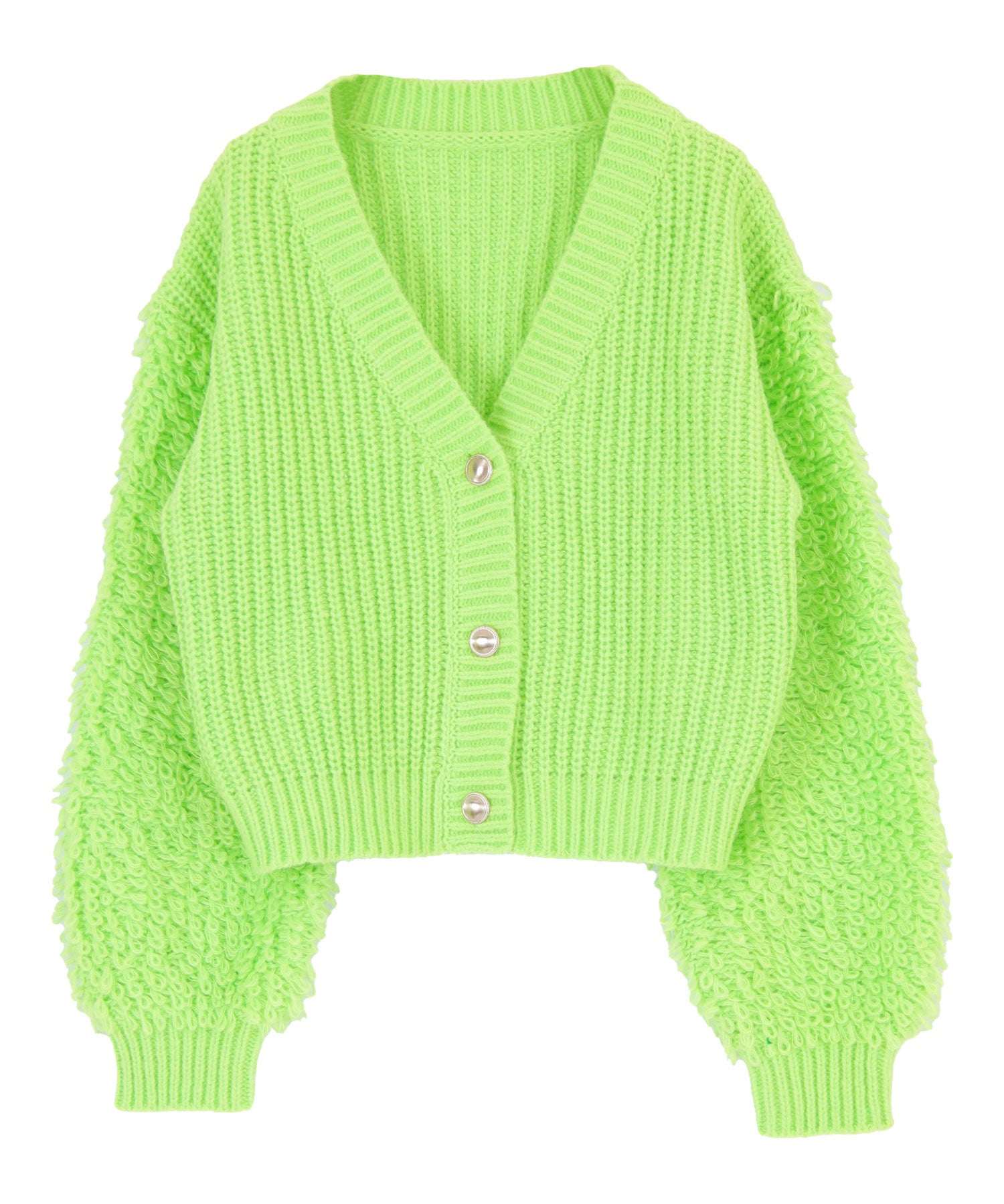 ミエット miette ループ編みニットカーディガン （ブラック） ブラック