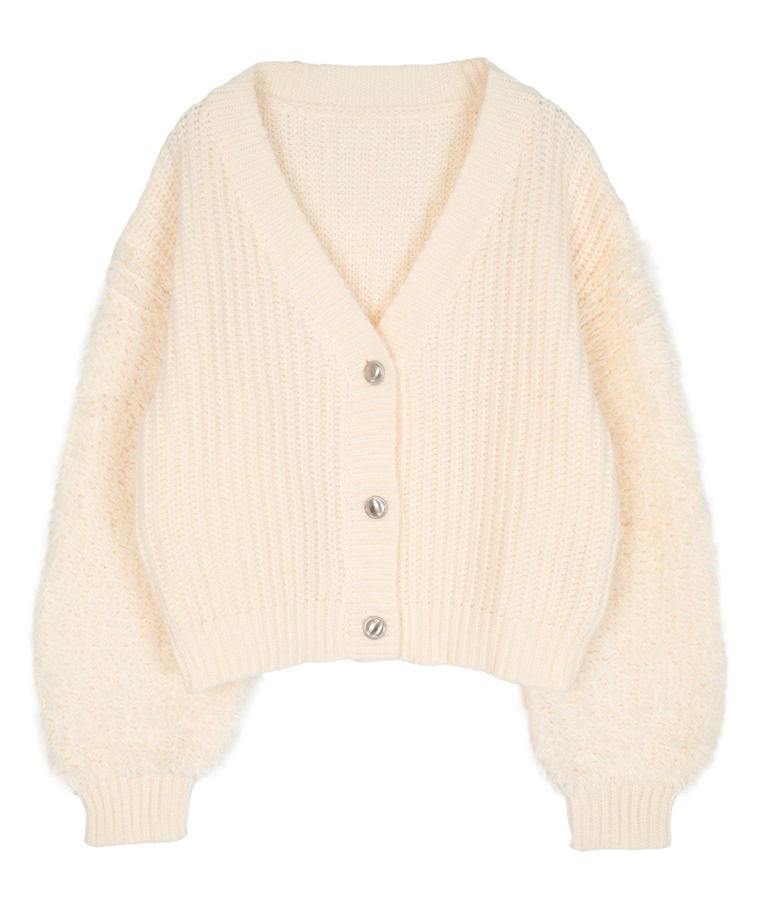 ミエット miette ループ編みニットカーディガン （ブラック） ブラック