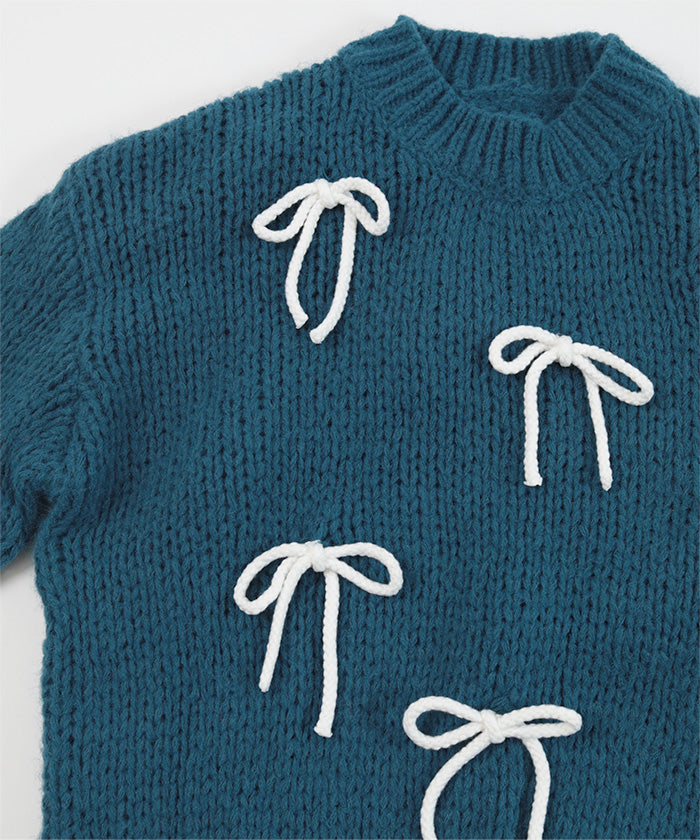 ミエット miette ローゲージリボンニット （レッド） レッド