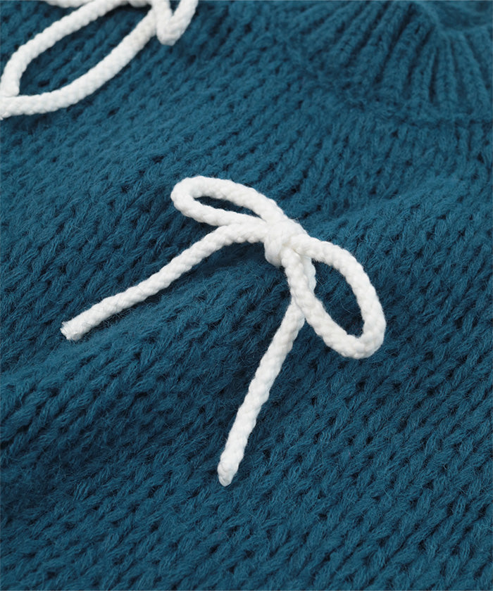 ミエット miette ローゲージリボンニット （レッド） レッド