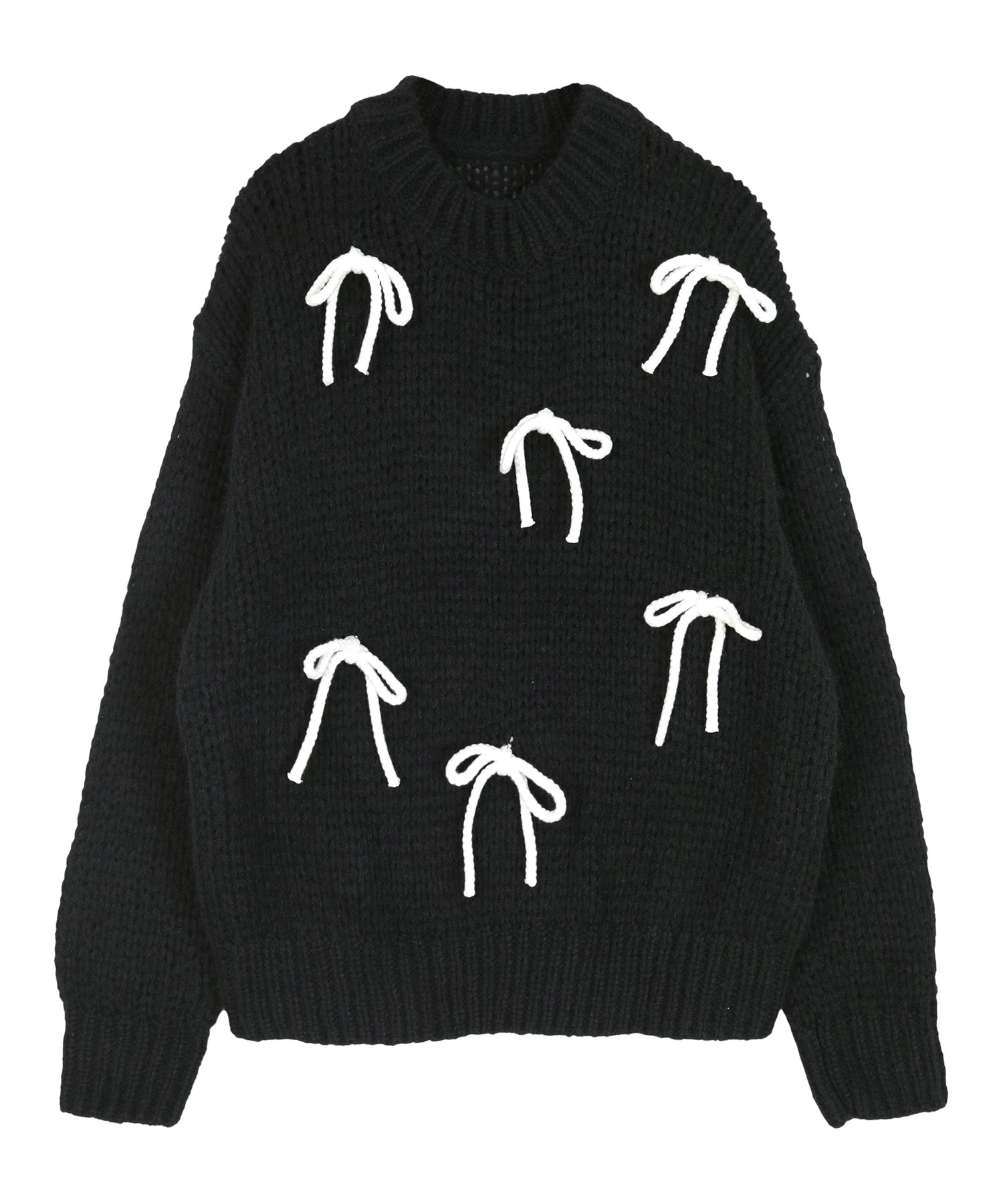 ミエット miette ローゲージリボンニット （レッド） レッド