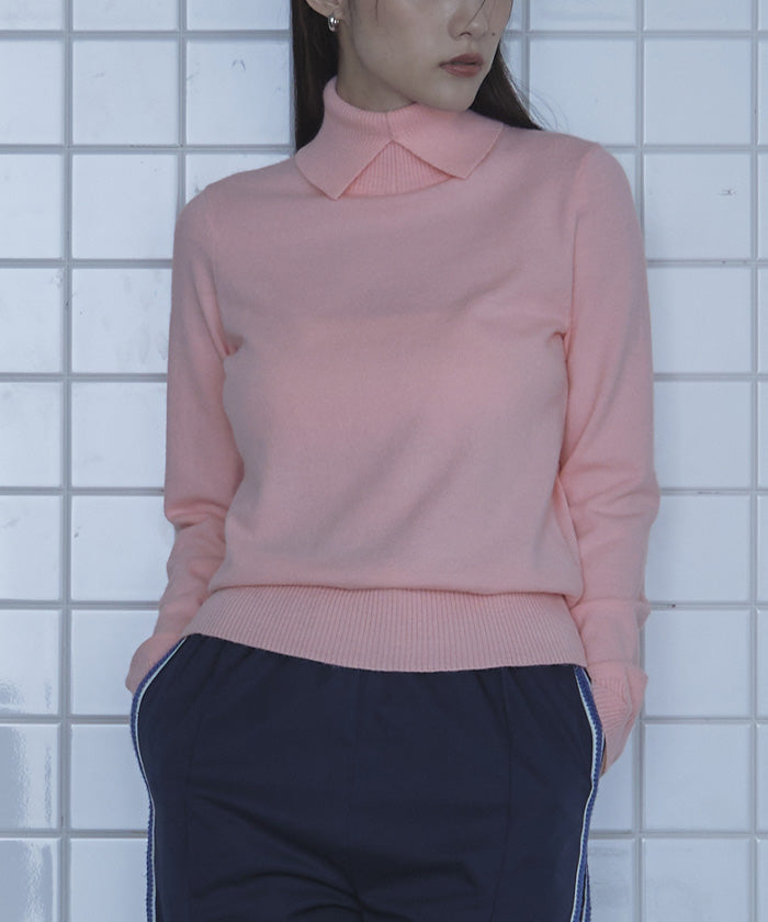 ミエット miette スリットタートルネックニット