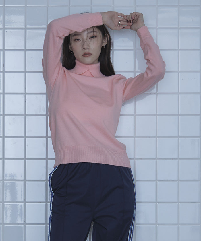 ミエット miette スリットタートルネックニット