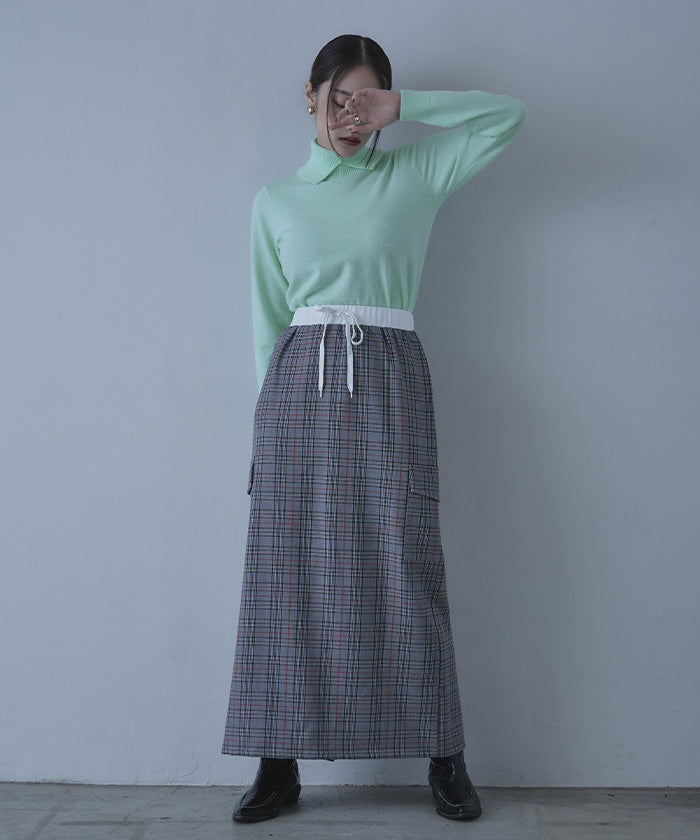 ミエット miette スリットタートルネックニット