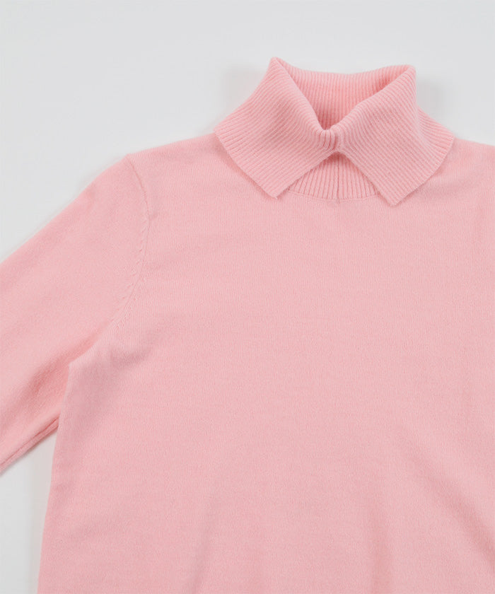 ミエット miette スリットタートルネックニット