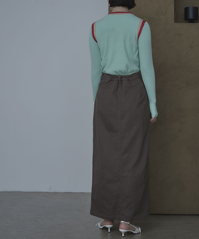 ミエット miette アシメデザインプリントツイルスカート