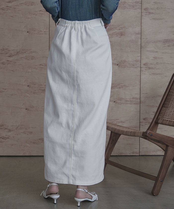 ミエット miette アシメデザインプリントツイルスカート