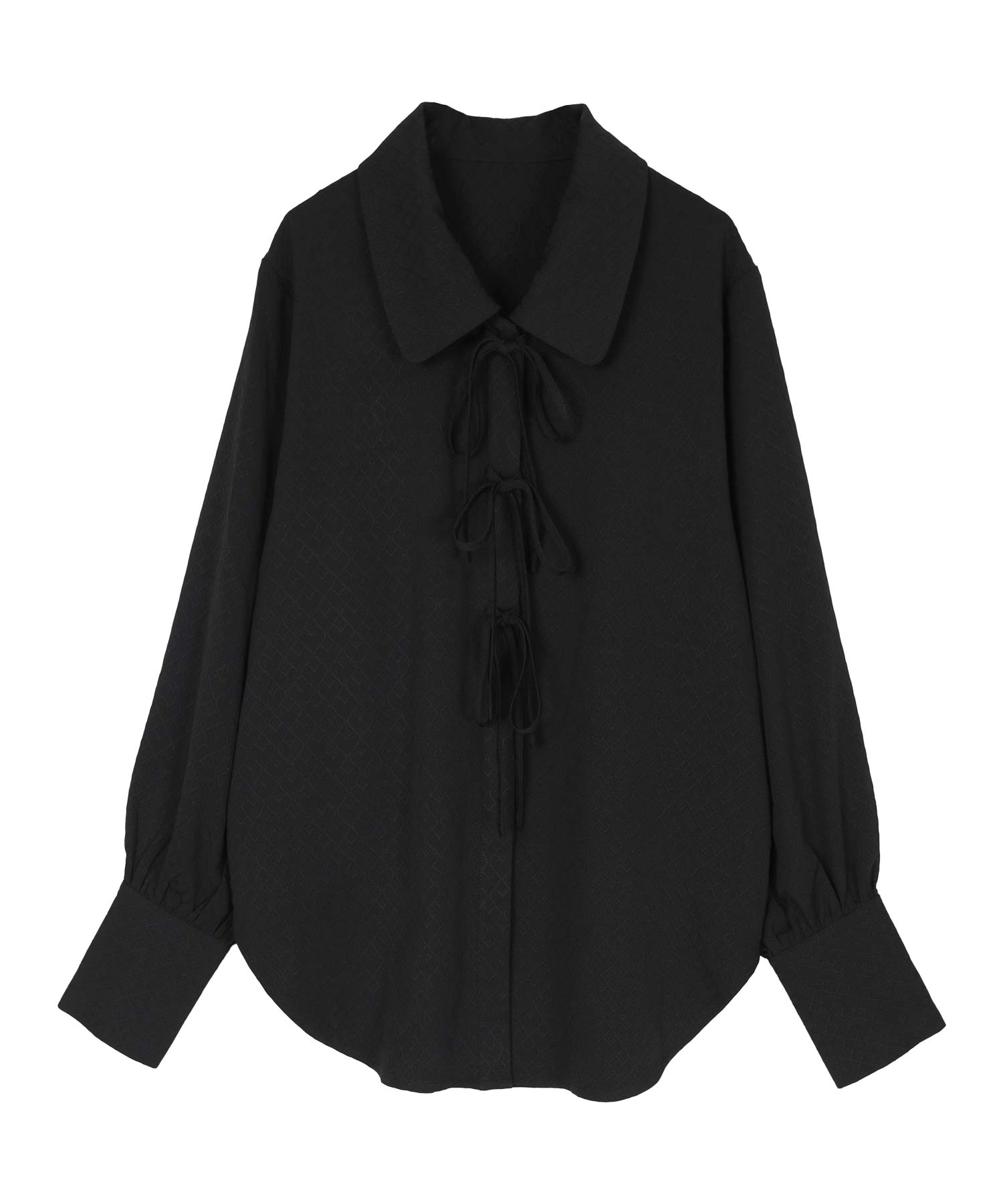 ミエット miette ビッグカラーフロントリボンブラウス （ピンク） ピンク