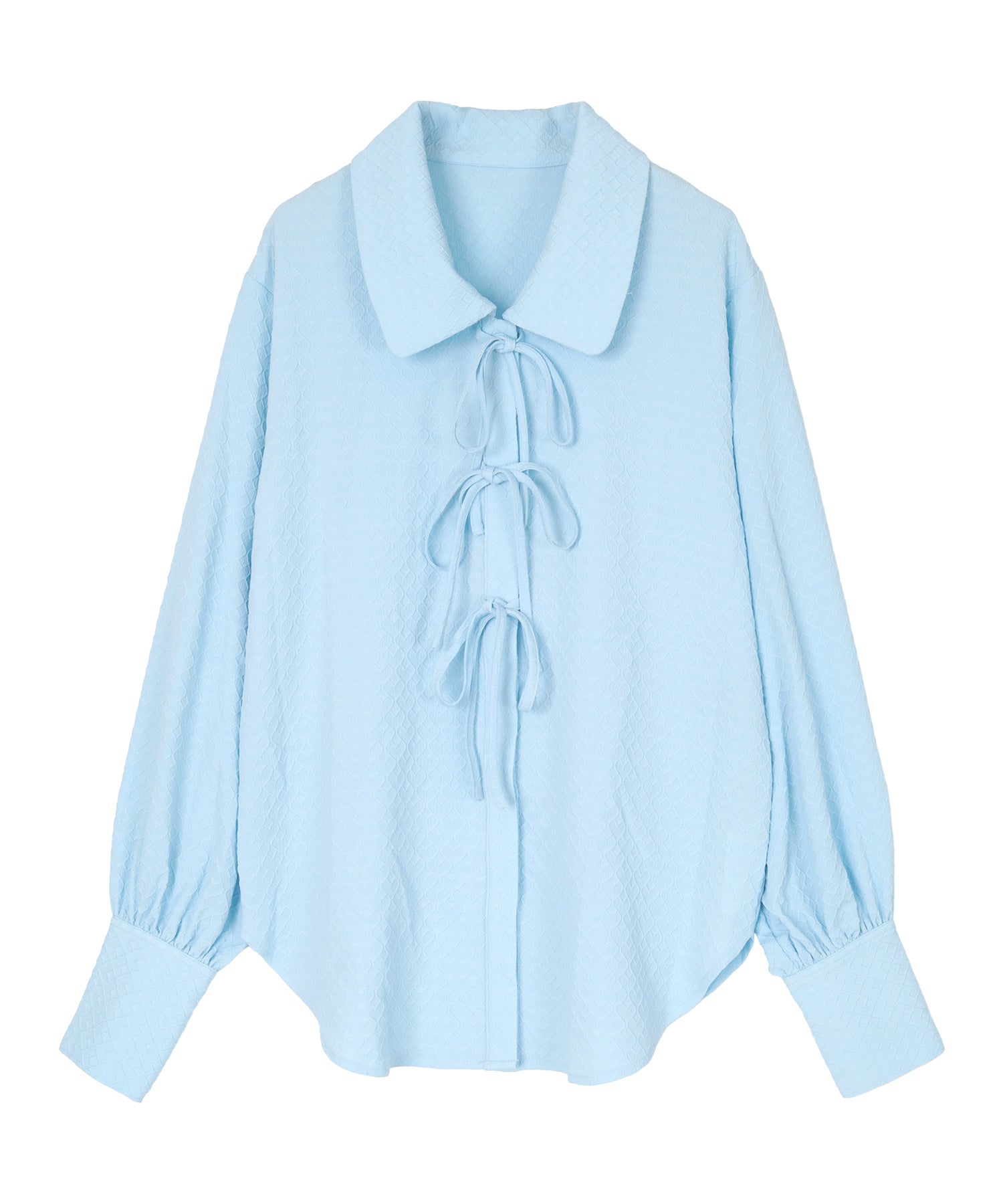 ミエット miette ビッグカラーフロントリボンブラウス （ピンク） ピンク