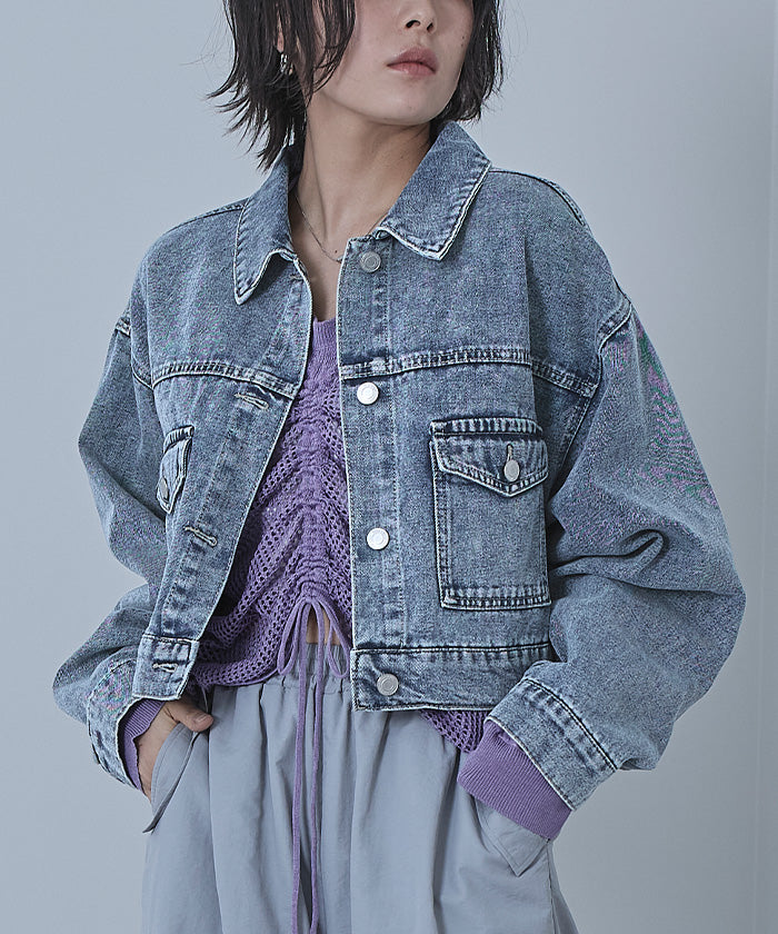 miette miette 短版牛仔外套