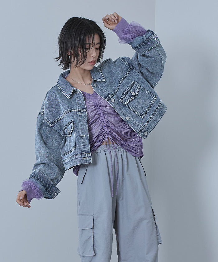 miette miette 短版牛仔外套