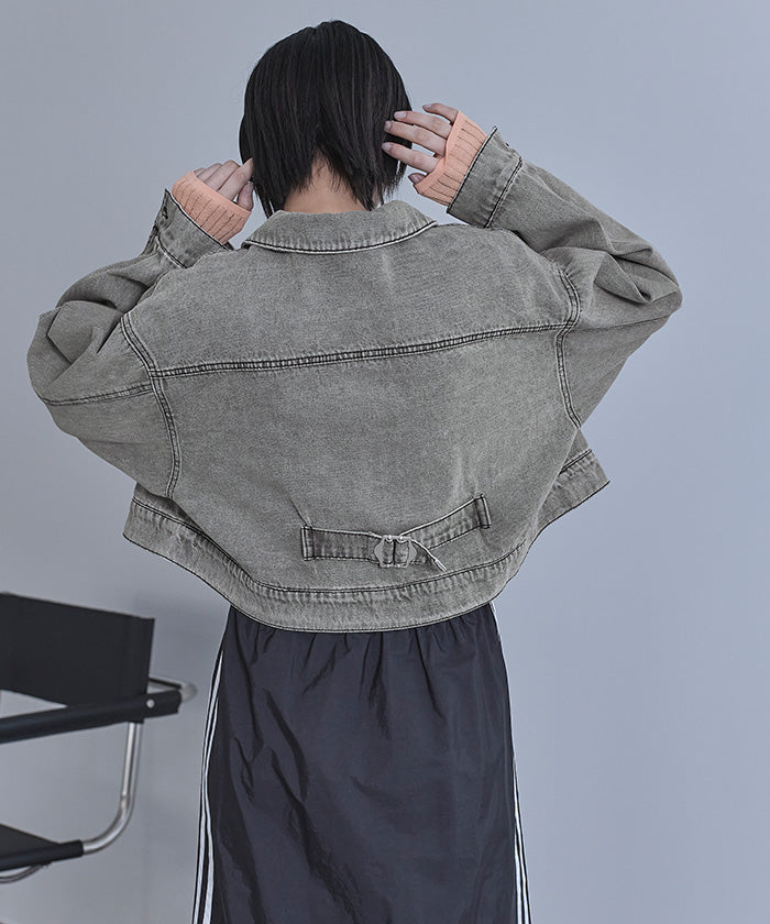 ミエット miette ショートオーバーデニムジャケット