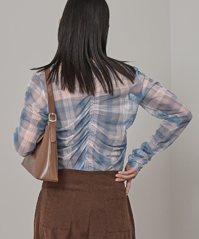 ミエット miette シャーリングシアートップス （アイボリー） アイボリー
