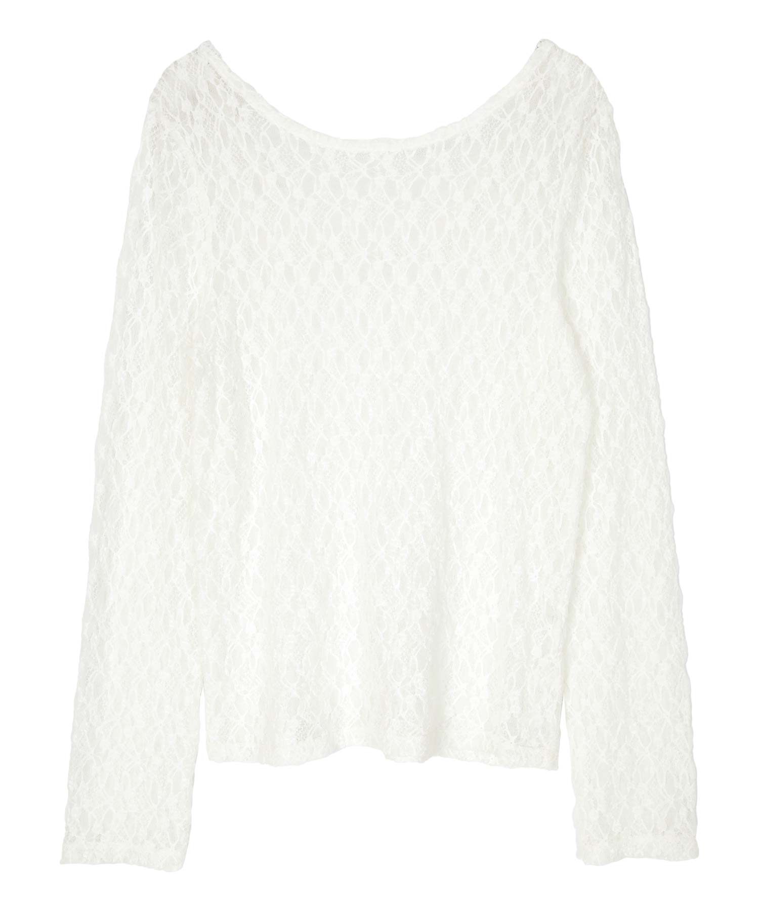 miette miette 前後2way U領蕾絲上衣