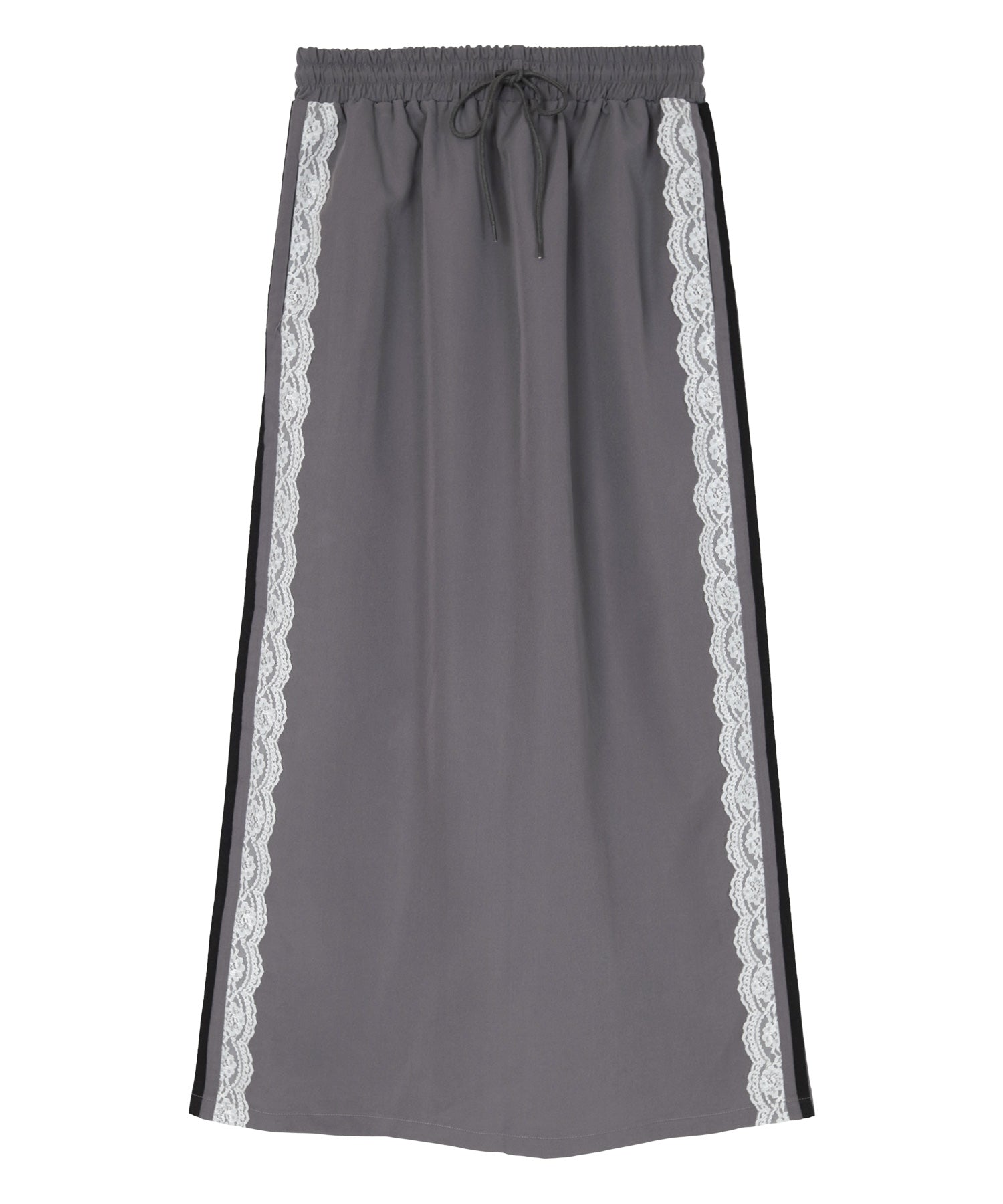 ミエット miette サイドレースラインスカート （グレー） グレー