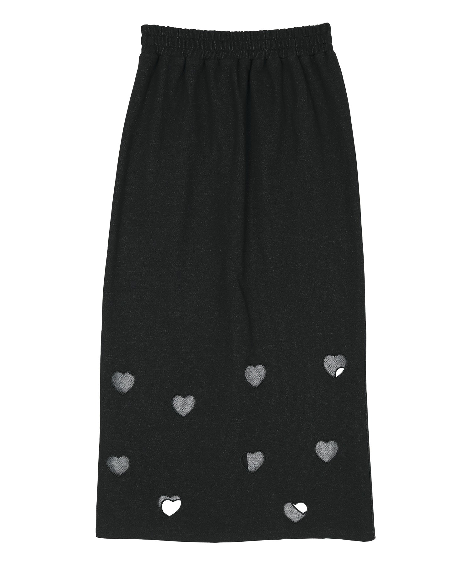 ミエット miette ハートカットデニム裏毛スカート （グレー） グレー