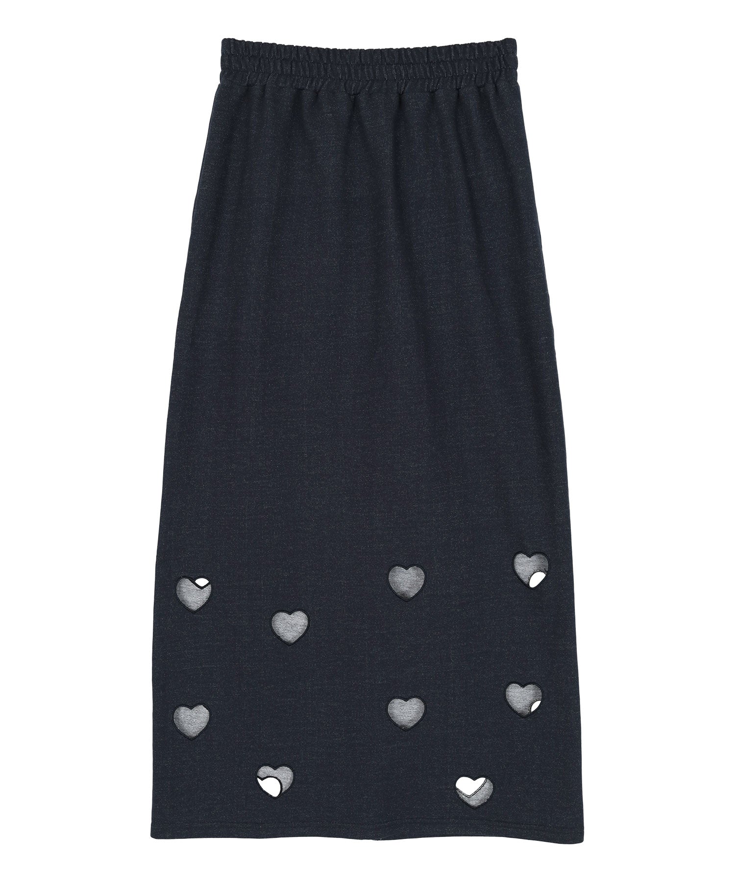 ミエット miette ハートカットデニム裏毛スカート （グレー） グレー