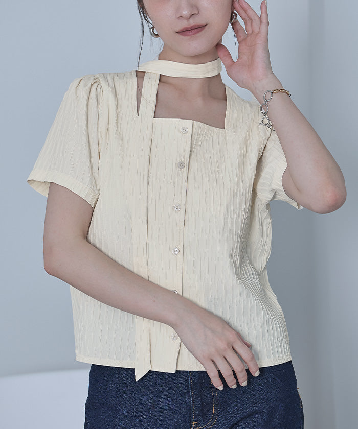 miette miette 蝴蝶結領帶襯衫