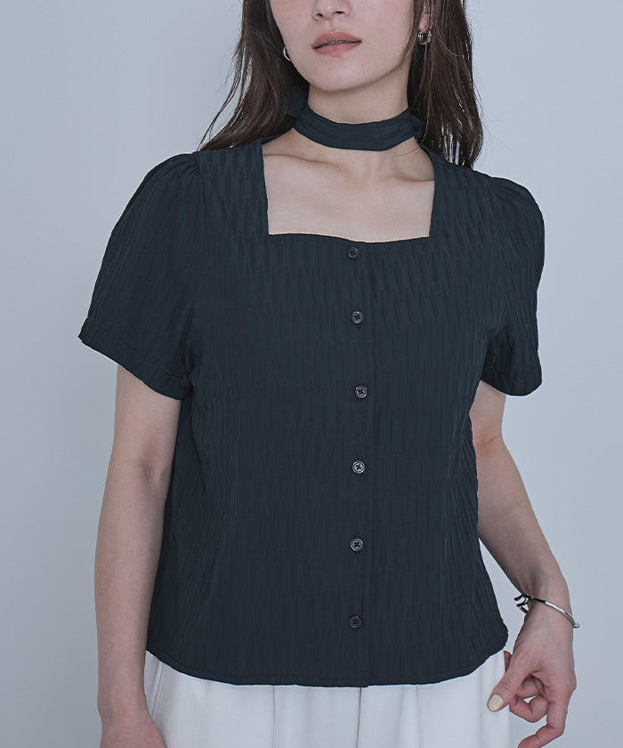 miette miette 蝴蝶結領帶襯衫