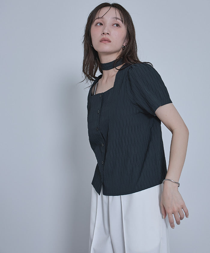 miette miette 蝴蝶結領帶襯衫