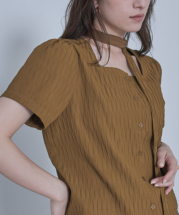 miette miette 蝴蝶結領帶襯衫