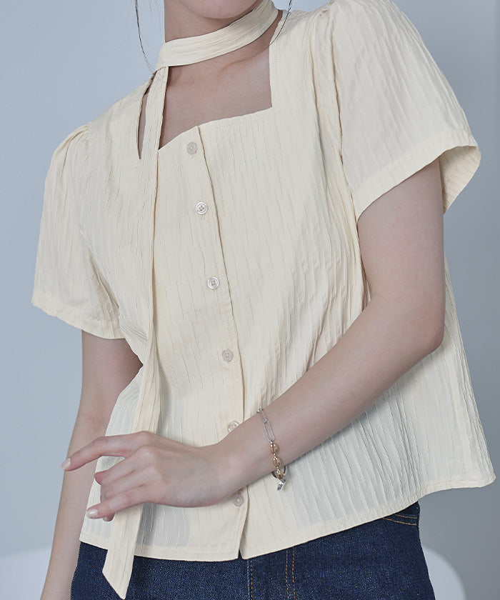 miette miette 蝴蝶結領帶襯衫