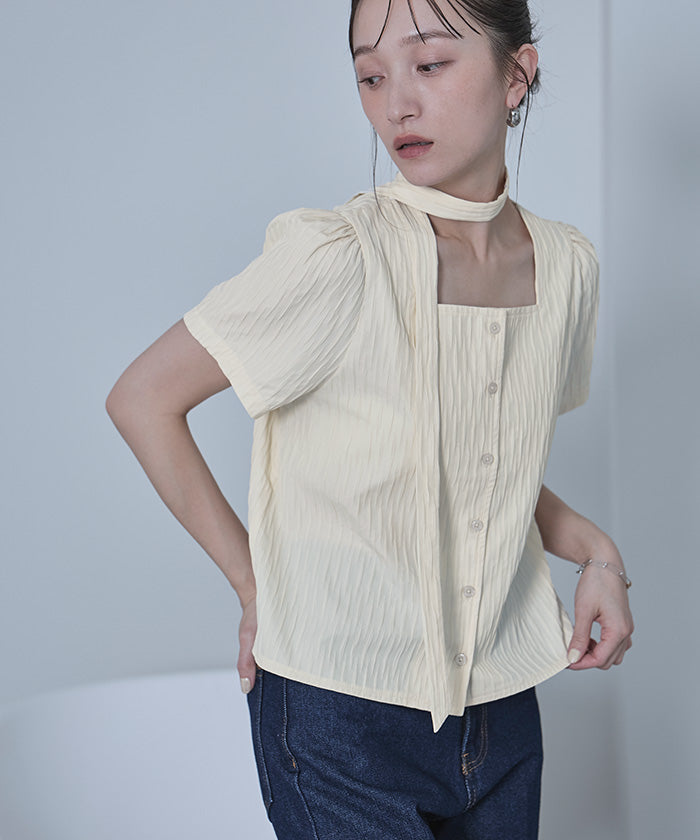 miette miette 蝴蝶結領帶襯衫