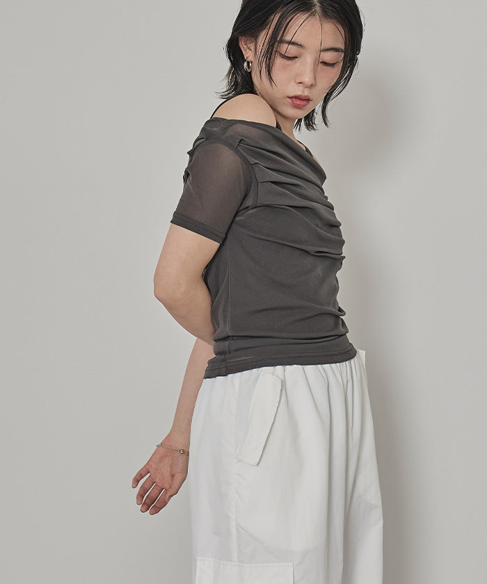 ミエット miette オフショルシアートップス （レッド） レッド