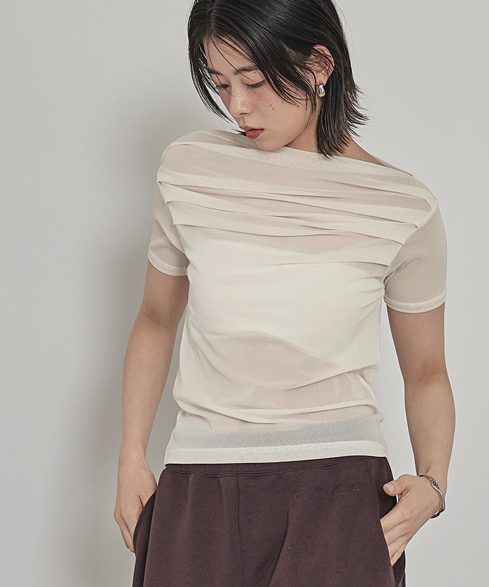 ミエット miette オフショルシアートップス （レッド） レッド