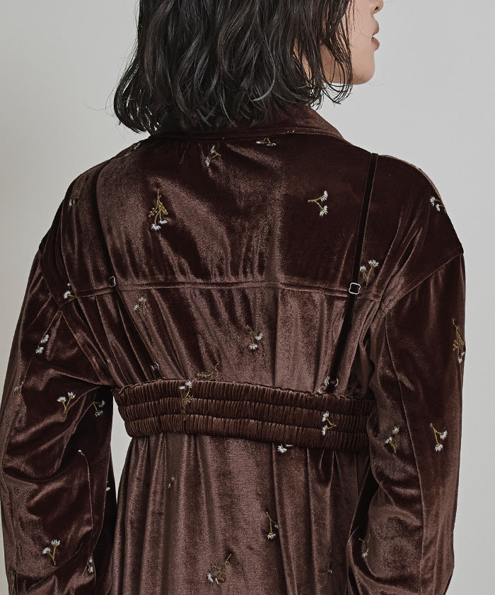 ミエット miette ビスチェセットベロアシャツ （ブラック） ブラック