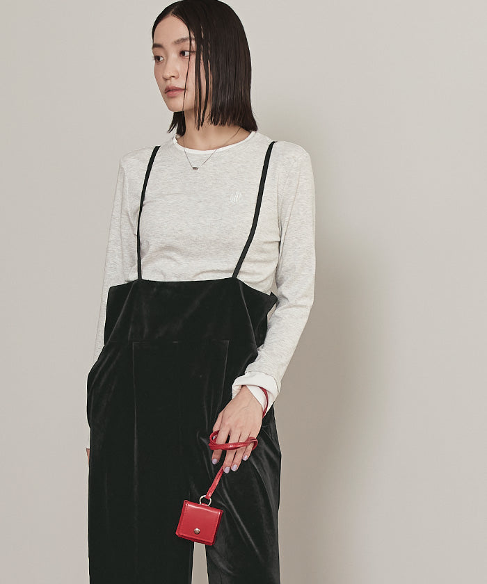 ミエット miette ベロアサロペット （ブラウン） ブラウン