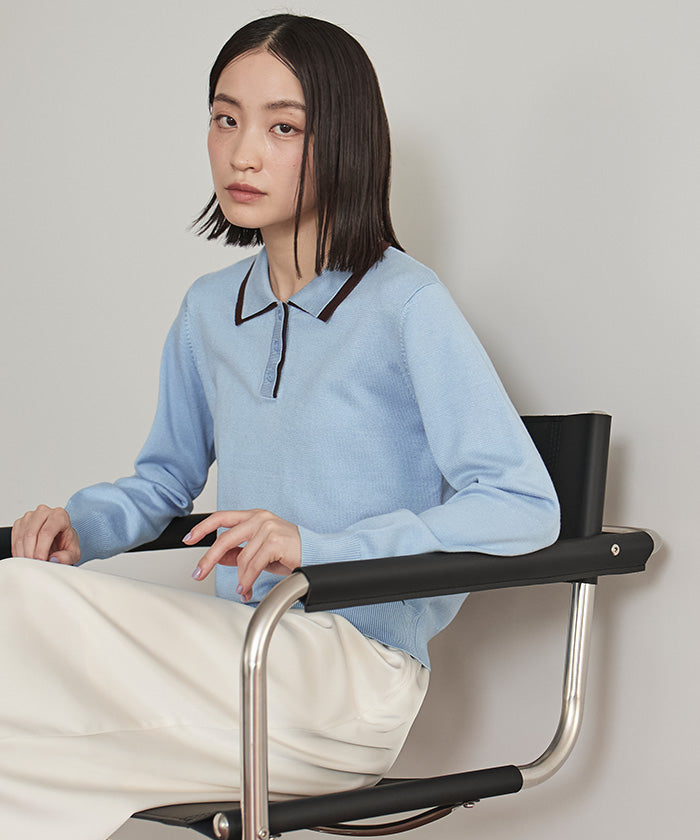 ミエット miette ダブルカラーニット （ピンク） ピンク