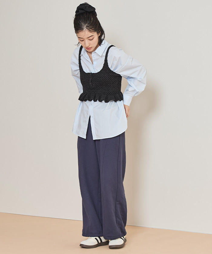 ミエット miette シュシュ付きニットキャミビスチェ （レッド） レッド