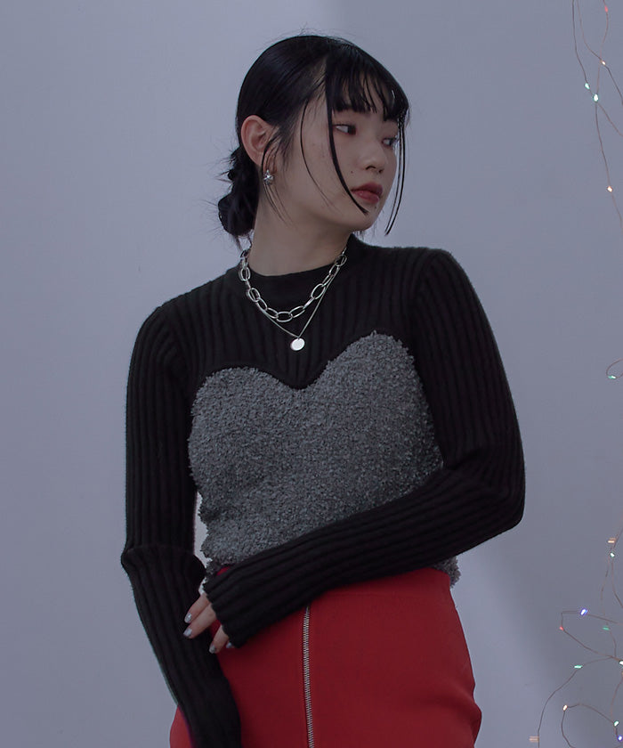 Miette Ribbon Yarn Bustier Switch Knit