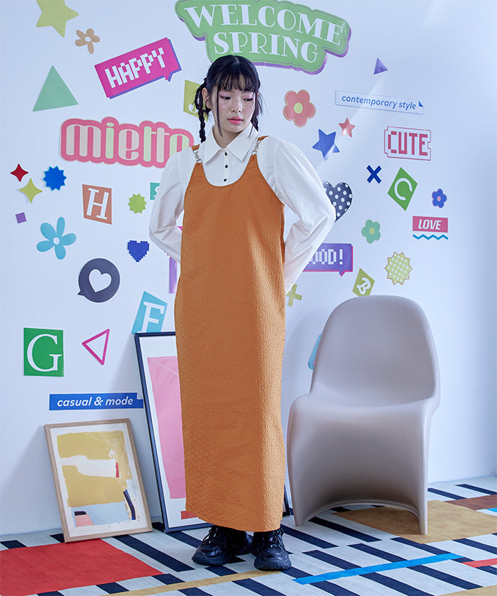 ミエット miette ビットストラップUネックワンピース
