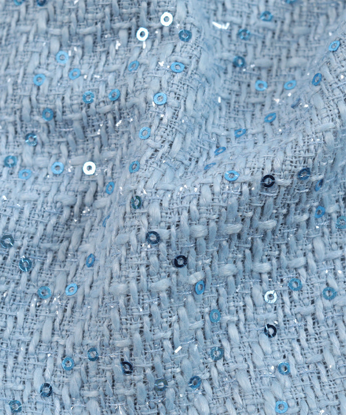 Miette Front Cut Sequin Tweed Bustier