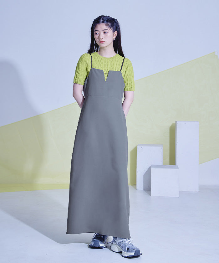 ミエット miette バックベルトキャミソールワンピース