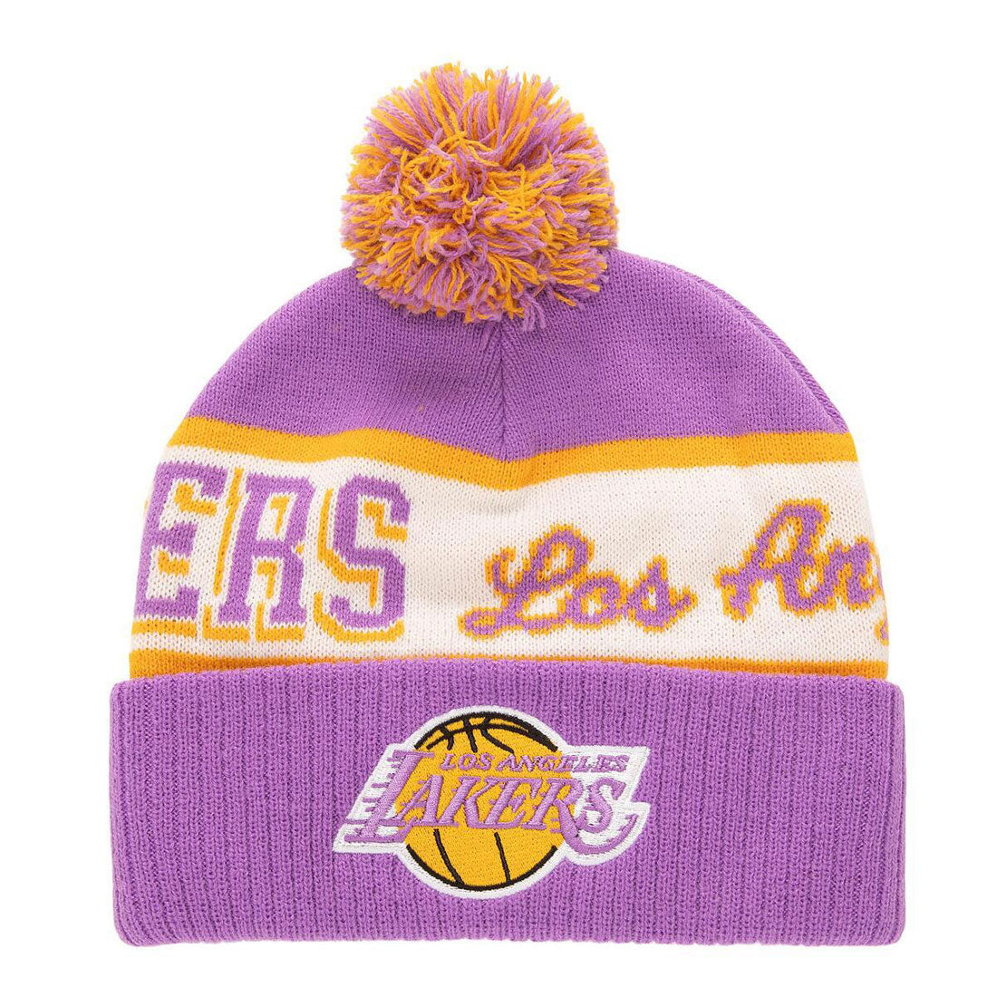 ミッチェルアンドネス mitchell & ness Mitchell & Ness NBA BLOCK SWEEP POM KNIT（ミッチェル＆ネス NBA ブロック スイープ ポム ニット） （HWC LAKERS） HWC LAKERS