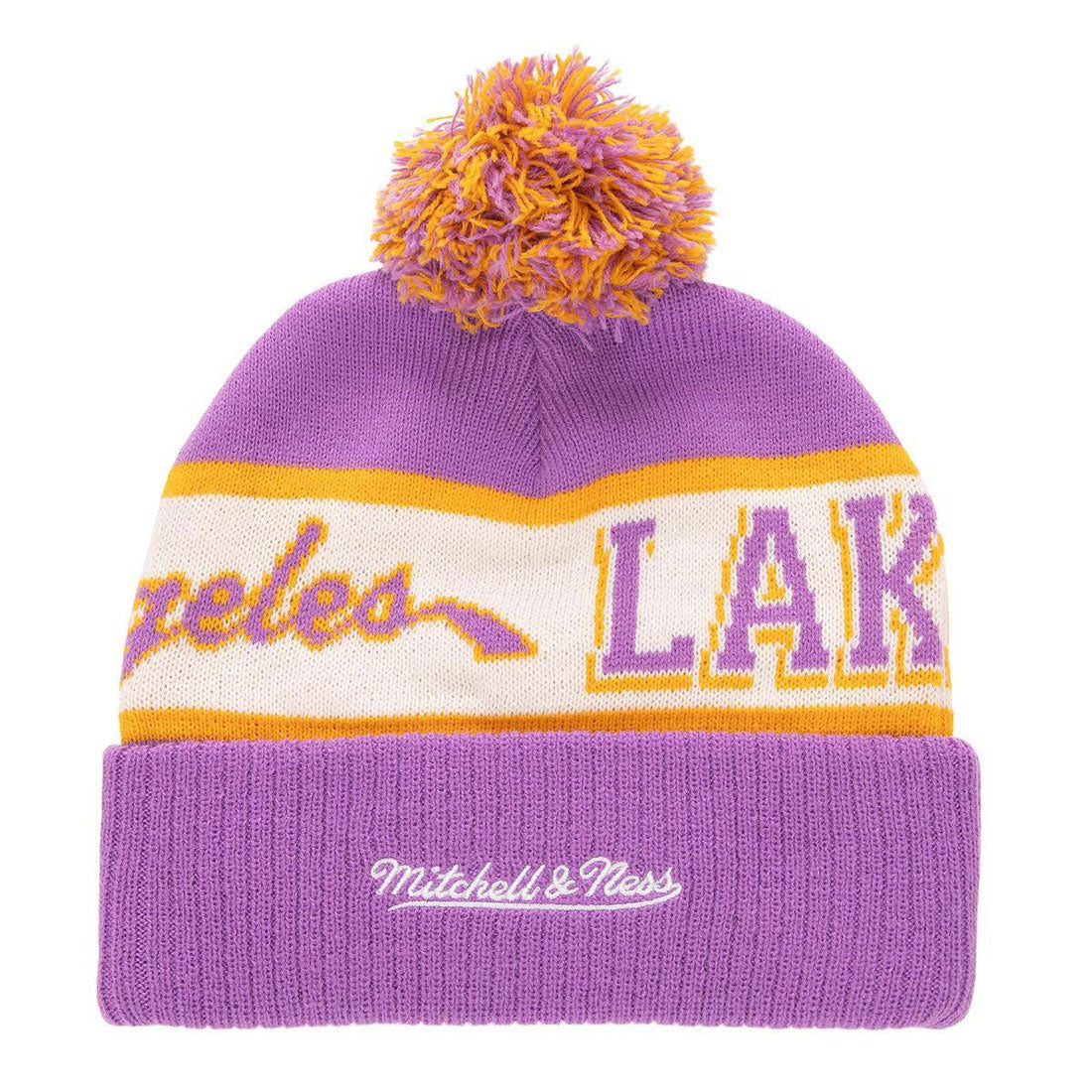 ミッチェルアンドネス mitchell & ness Mitchell & Ness NBA BLOCK SWEEP POM KNIT（ミッチェル＆ネス NBA ブロック スイープ ポム ニット） （HWC LAKERS） HWC LAKERS