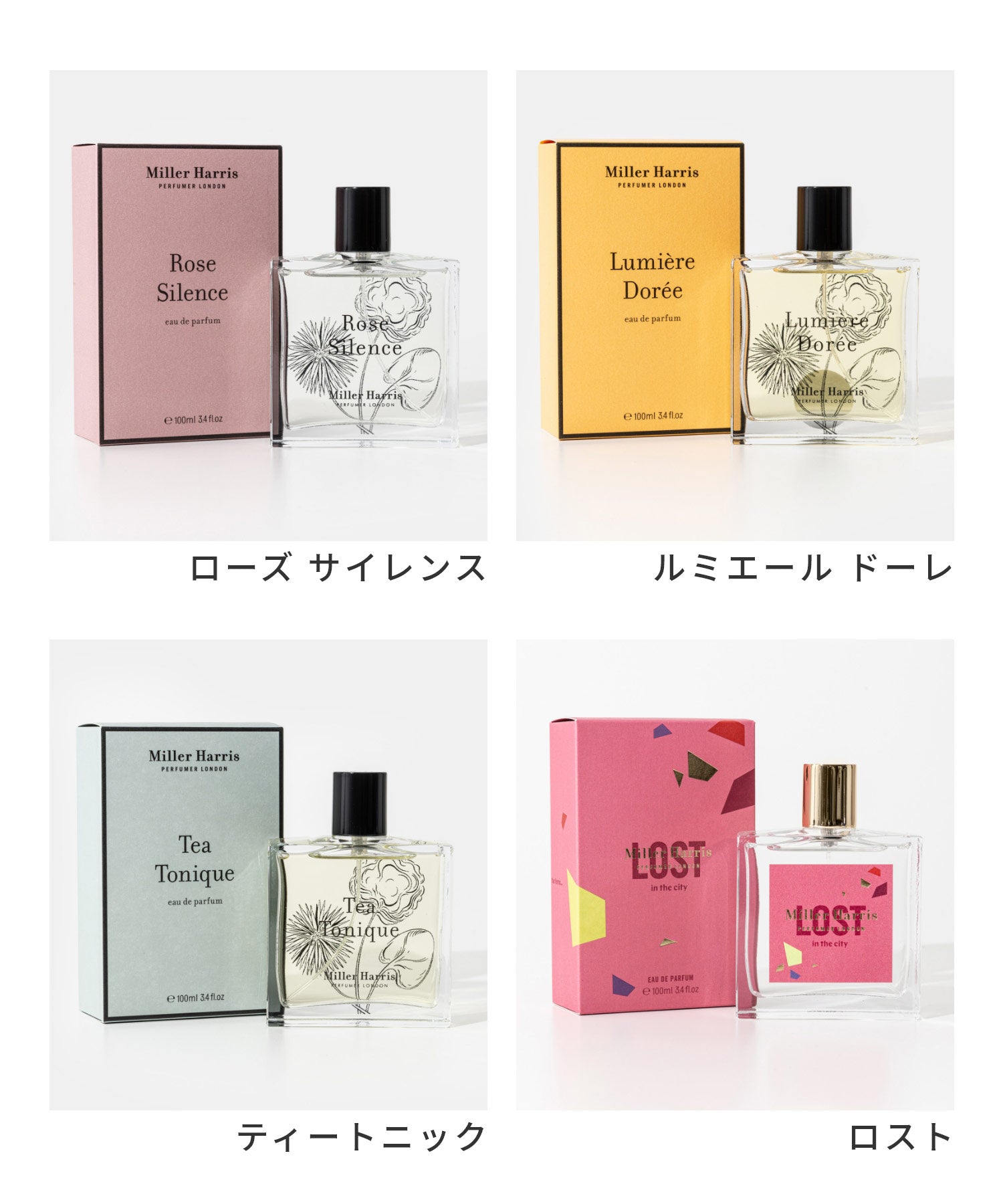 ミラーハリス Miller Harris ミラーハリス Miller Harris オードパルファム 100ml ユニセックス リンハリス ボタニカル 天然香料 紅茶 【返品不可商品】 （ティートニック） ティートニック