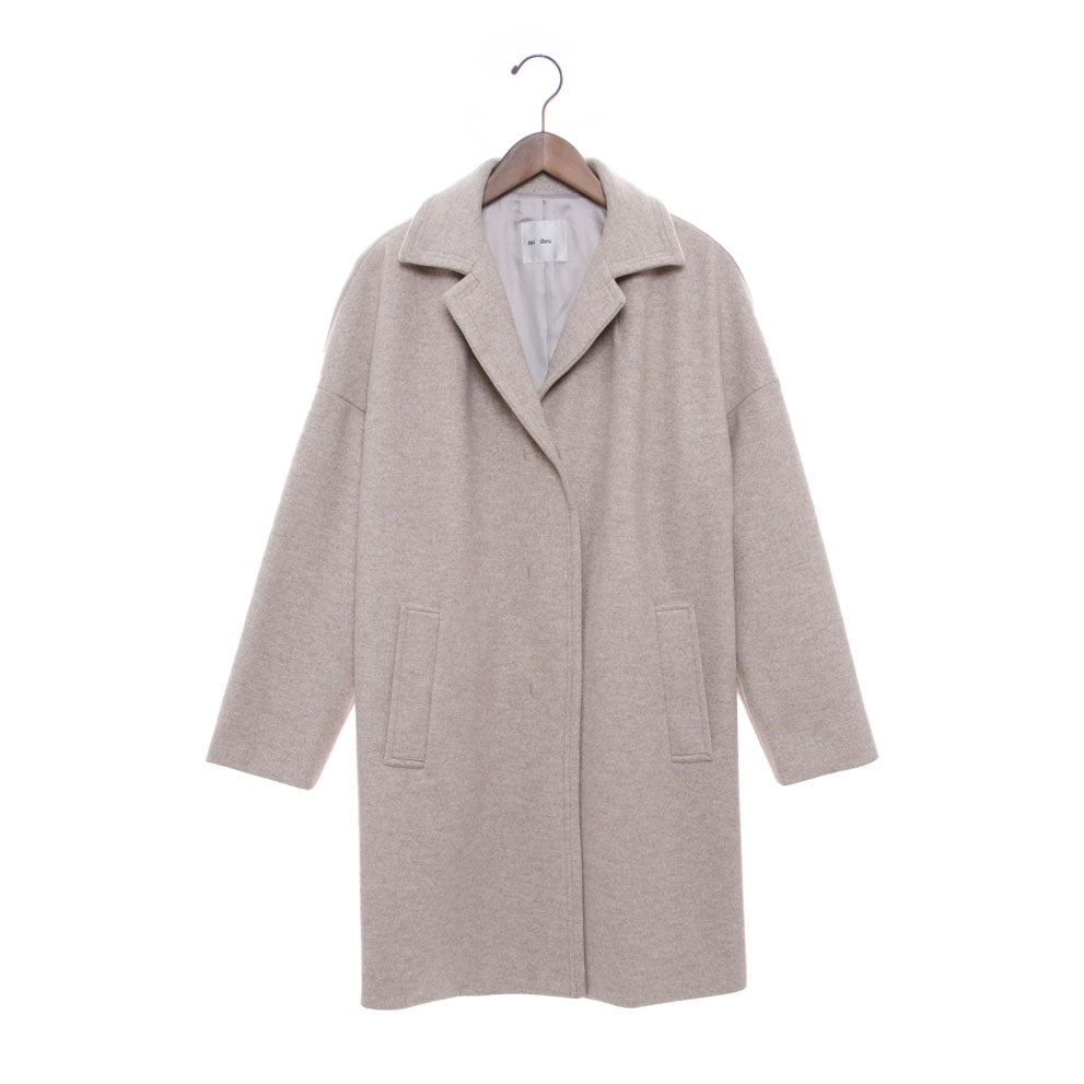 ミ・デゥー mi・deu・・・ WOOLLETテーラードロップコート （ベージュ） ベージュ