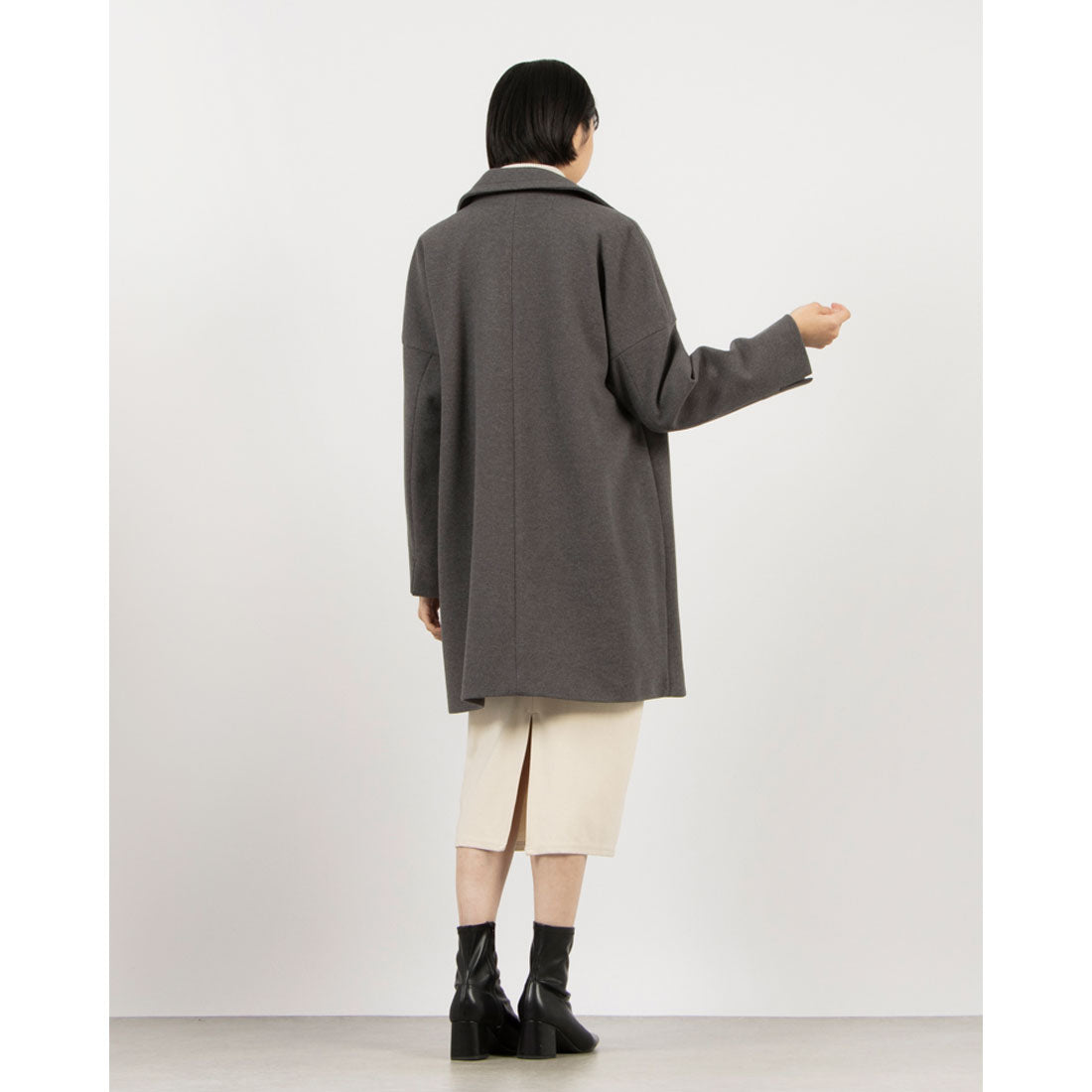 ミ・デゥー mi・deu・・・ WOOLLETテーラードロップコート （ベージュ） ベージュ