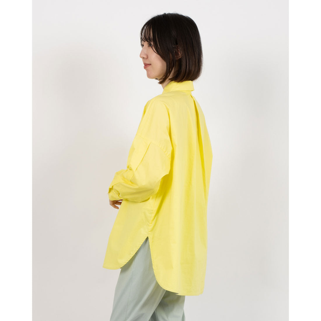 ミ・デゥー mi・deu・・・ タックイリ比翼WASHEDシャツ （イエロー） イエロー