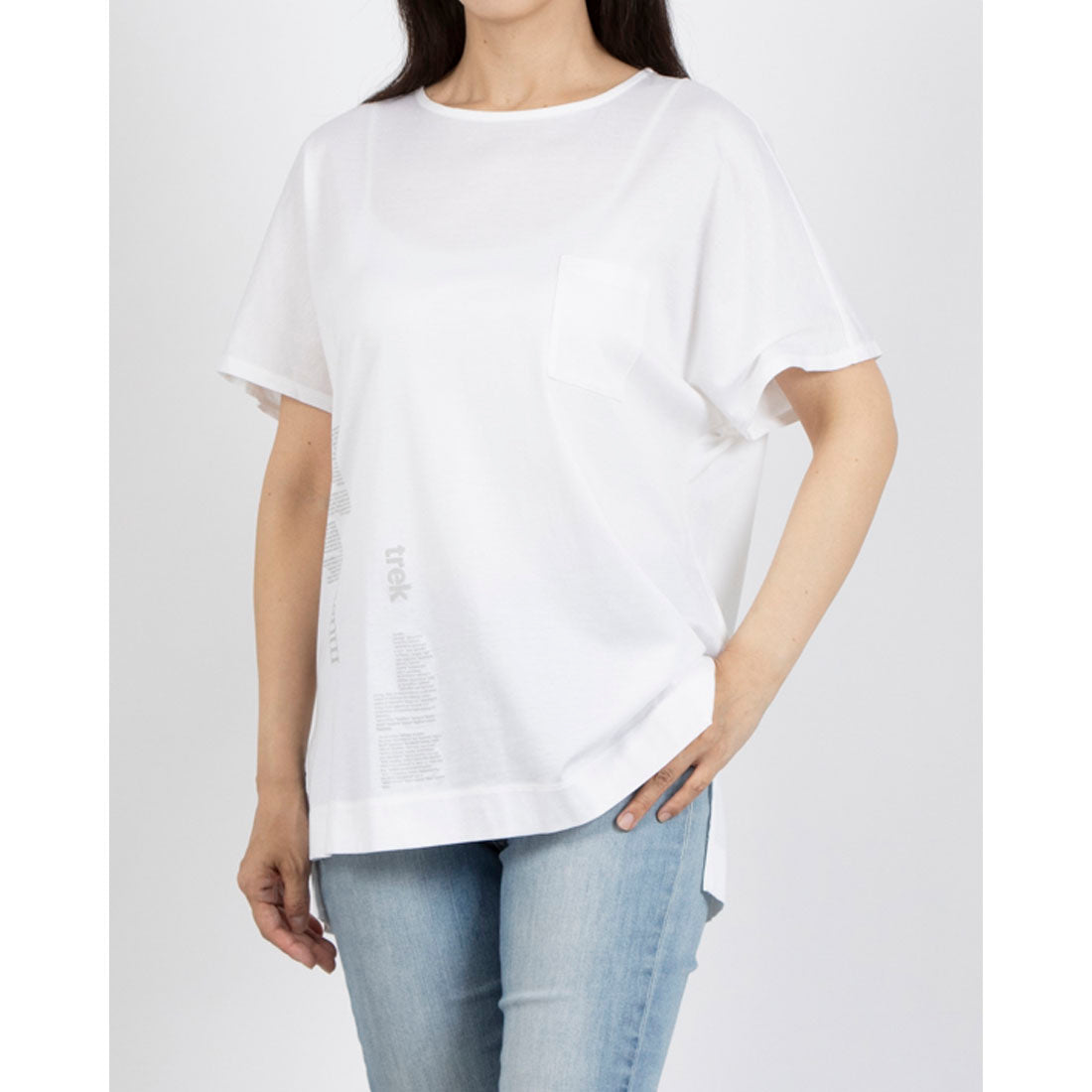 ミ・デゥー mi･deu･･･ 天竺ミニロゴフレンチ袖Tシャツ （オフホワイト） オフホワイト