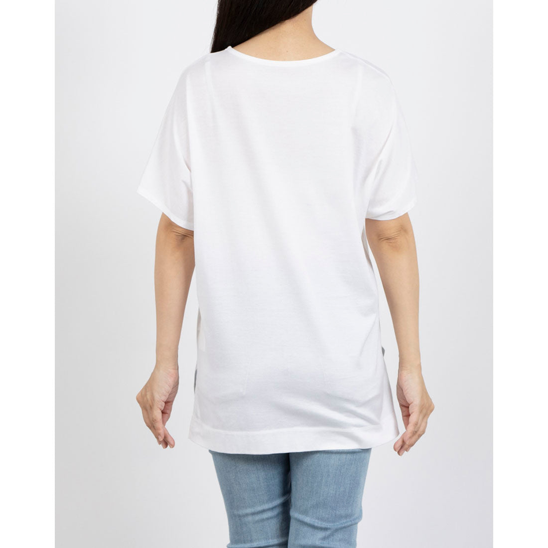 ミ・デゥー mi･deu･･･ 天竺ミニロゴフレンチ袖Tシャツ （オフホワイト） オフホワイト