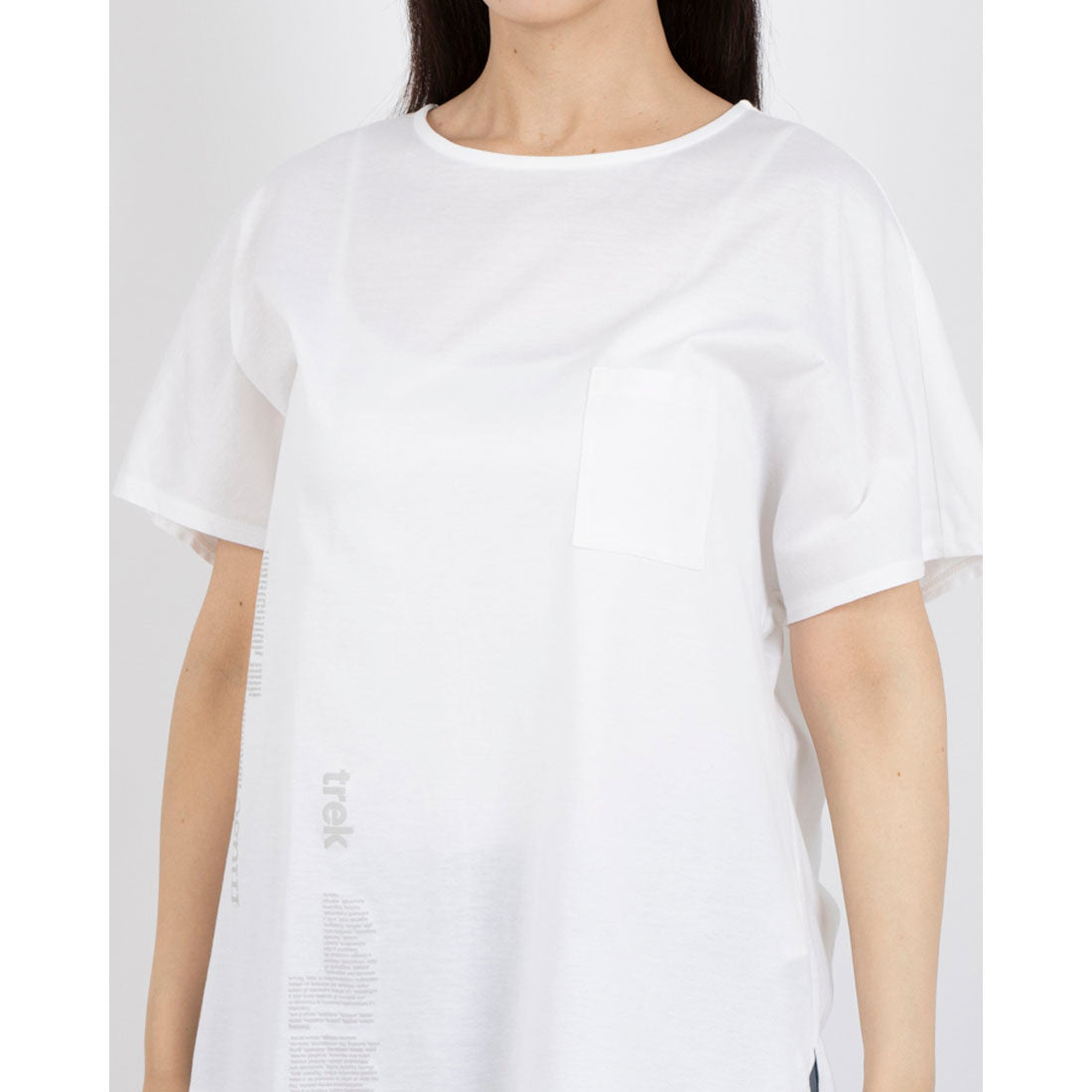 ミ・デゥー mi･deu･･･ 天竺ミニロゴフレンチ袖Tシャツ （オフホワイト） オフホワイト